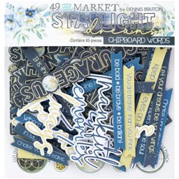 Zeige Details für 49 And Market Chipboard Set-Words, Starlight Dreams Bild von 49 And Market Chipboard Set-Words, Starlight Dreams