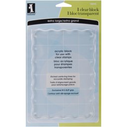 Zeige Details für Acrylic Block Extra Large - Inkadinkado Clear On Clear Bild von Acrylic Block Extra Large - Inkadinkado Clear On Clear
