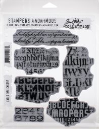 Zeige Details für Tim Holtz Cling Stamps 7"X8.5"-Faded Type Bild von Tim Holtz Cling Stamps 7"X8.5"-Faded Type
