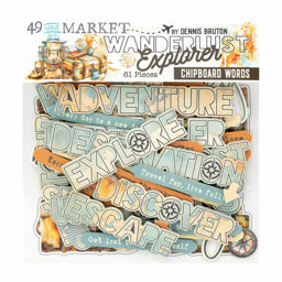Zeige Details für Wanderlust Explorer - 49 And Market Chipboard Words Bild von Wanderlust Explorer - 49 And Market Chipboard Words