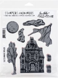 Zeige Details für Tim Holtz Cling Stamps -Sketch Manor Bild von Tim Holtz Cling Stamps -Sketch Manor