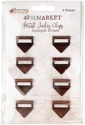 Zeige Details für 49 And Market Curators Essential Metal Index Clips 8/Pkg-Antique Brass Bild von 49 And Market Curators Essential Metal Index Clips 8/Pkg-Antique Brass