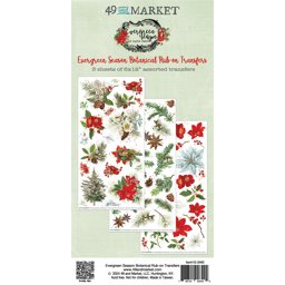 Zeige Details für 49 And Market Rub-On Transfer Set-Botanical, Evergreen Season Bild von 49 And Market Rub-On Transfer Set-Botanical, Evergreen Season
