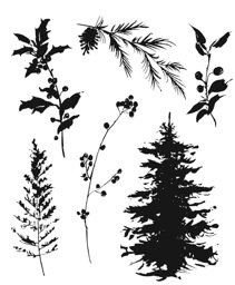 Zeige Details für Tim Holtz Cling Stamps 7"X8.5"-Winter Watercolor 2 Bild von Tim Holtz Cling Stamps 7"X8.5"-Winter Watercolor 2