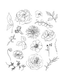 Zeige Details für Tim Holtz Cling Stamps 7"X8.5"-Floral Elements Bild von Tim Holtz Cling Stamps 7"X8.5"-Floral Elements