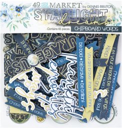 Zeige Details für 49 And Market Chipboard Set-Words, Starlight Dreams Bild von 49 And Market Chipboard Set-Words, Starlight Dreams
