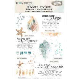 Zeige Details für 49 And Market Rub-On Transfer Set 6"X8"-Summer Stories Bild von 49 And Market Rub-On Transfer Set 6"X8"-Summer Stories