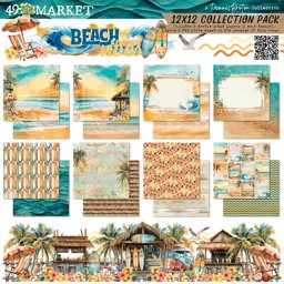 Zeige Details für 49 And Market Collection Pack 12"X12"-Beach Vibes Bild von 49 And Market Collection Pack 12"X12"-Beach Vibes