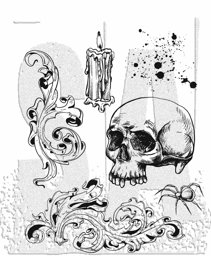 Zeige Details für Tim Holtz Cling Stamps -Foreboding Bild von Tim Holtz Cling Stamps -Foreboding