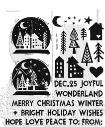 Bild von Tim Holtz Cling Stamps 7"X8.5"-Festive Print