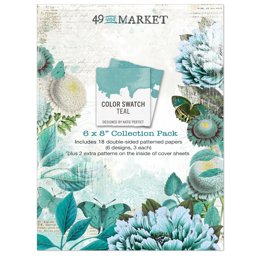 Zeige Details für 49 And Market Collection Pack 6"X8"-Color Swatch: Teal Bild von 49 And Market Collection Pack 6"X8"-Color Swatch: Teal