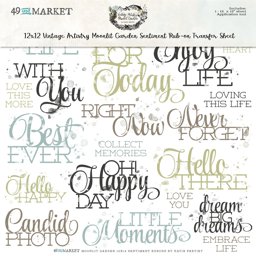 Zeige Details für 49 And Market Vintage Artistry Rub-Ons 12"X12"-Sentiments, Moonlit Garden Bild von 49 And Market Vintage Artistry Rub-Ons 12"X12"-Sentiments, Moonlit Garden