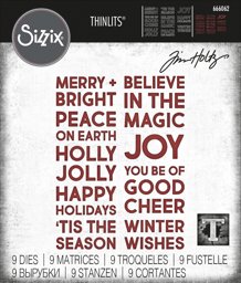 Zeige Details für Sizzix Thinlits Dies By Tim Holtz 9/Pkg-Bold Text Christmas Bild von Sizzix Thinlits Dies By Tim Holtz 9/Pkg-Bold Text Christmas
