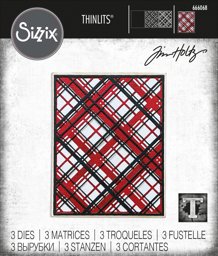 Zeige Details für Sizzix Thinlits Dies By Tim Holtz 3/Pkg-Layered Plaid Bild von Sizzix Thinlits Dies By Tim Holtz 3/Pkg-Layered Plaid