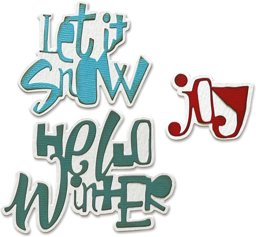 Zeige Details für Sizzix Thinlits Dies By Tim Holtz 6/Pkg-Festive Words Bild von Sizzix Thinlits Dies By Tim Holtz 6/Pkg-Festive Words