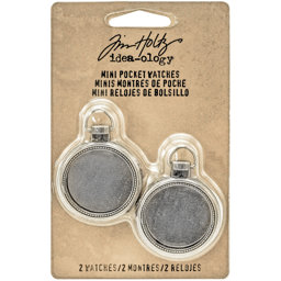 Zeige Details für Idea-Ology Metal Mini Pocket Watch Frames 1" 2/Pkg-Antique Nickel Bild von Idea-Ology Metal Mini Pocket Watch Frames 1" 2/Pkg-Antique Nickel