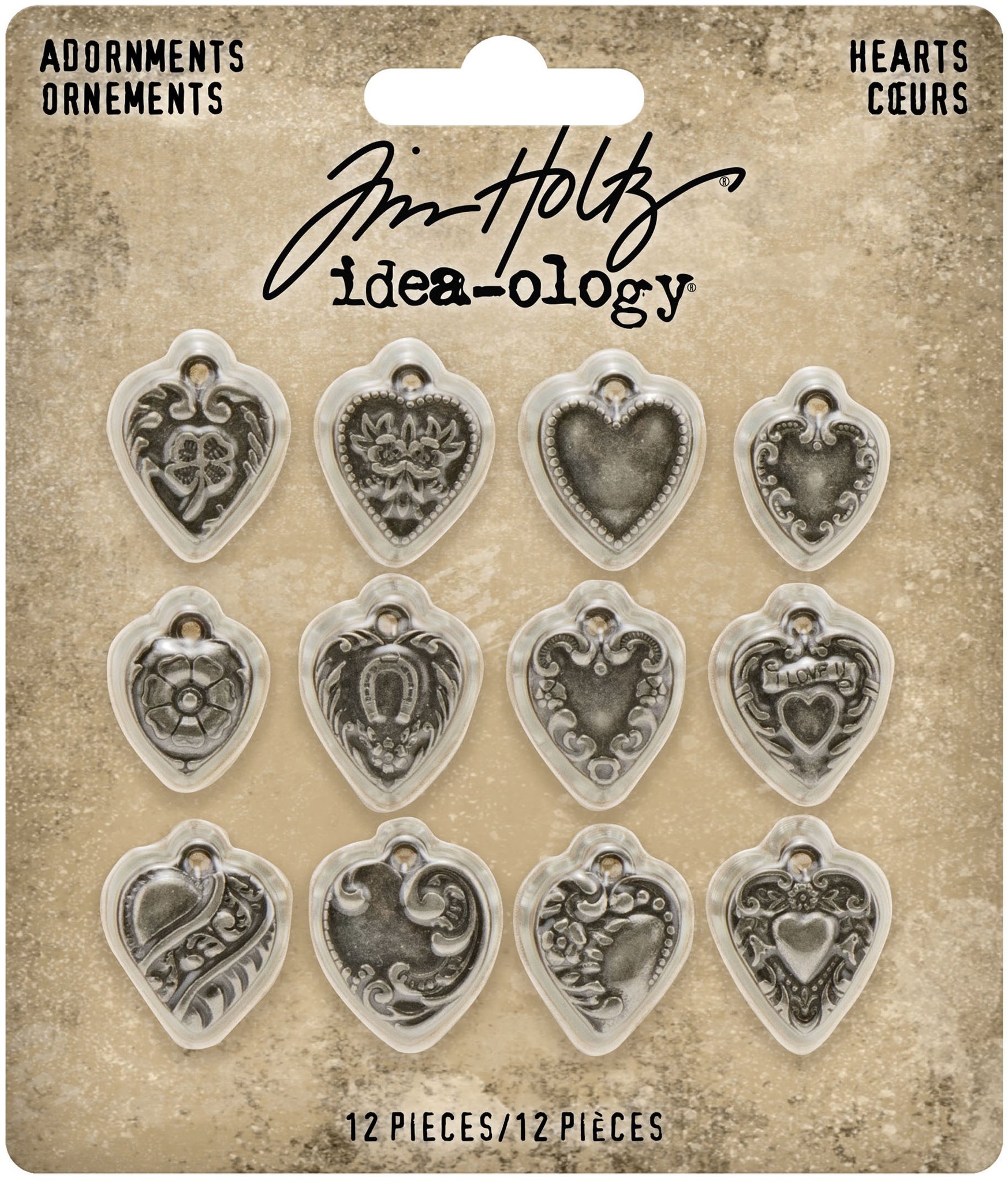 Bild von Idea-Ology Metal Adornments 12/Pkg-Hearts