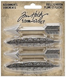 Zeige Details für Idea-Ology Metal Adornments 4/Pkg-Quill & Arrow Bild von Idea-Ology Metal Adornments 4/Pkg-Quill & Arrow