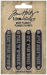 Zeige Details für Idea-Ology Metal Word Plaques 4/Pkg- Bild von Idea-Ology Metal Word Plaques 4/Pkg-