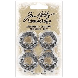 Zeige Details für Tim Holtz Idea-Ology Metal Adornments 4/Pkg-Christmas Bild von Tim Holtz Idea-Ology Metal Adornments 4/Pkg-Christmas