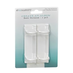 Zeige Details für 49 And Market Create-An-Album Binder Mechanism-White Bild von 49 And Market Create-An-Album Binder Mechanism-White