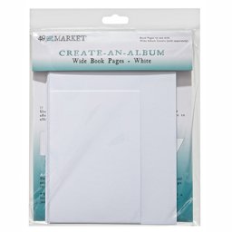 Zeige Details für 49 And Market Create-An-Album Wide Book Pages-White Bild von 49 And Market Create-An-Album Wide Book Pages-White