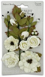 Zeige Details für 49 And Market Nature's Bounty Paper Flowers-Cream Bild von 49 And Market Nature's Bounty Paper Flowers-Cream