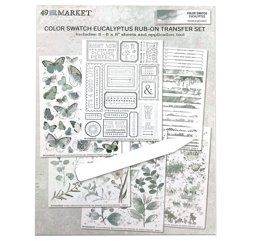 Zeige Details für Color Swatch: Eucalyptus Rub-Ons 6"X8" 6/Sheets-  Bild von Color Swatch: Eucalyptus Rub-Ons 6"X8" 6/Sheets-