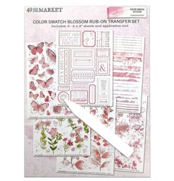 Zeige Details für Color Swatch: Blossom Rub-Ons 6"X8" 6/Sheets-  Bild von Color Swatch: Blossom Rub-Ons 6"X8" 6/Sheets-