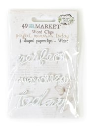 Zeige Details für 49 And Market Vintage Artistry Essentials Word Clips 3/Pkg-Perfect, Memories & Today In White Bild von 49 And Market Vintage Artistry Essentials Word Clips 3/Pkg-Perfect, Memories & Today In White