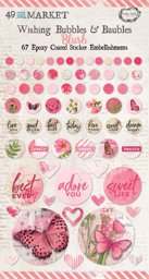 Bild von 49 And Market Epoxy Coated Wishing Bubbles & Baubles 67/Pkg-Blush