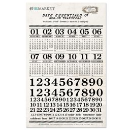 Zeige Details für 49 And Market Rub-Ons 6"X8" 2/Sheets-Date Essentials 01 Bild von 49 And Market Rub-Ons 6"X8" 2/Sheets-Date Essentials 01