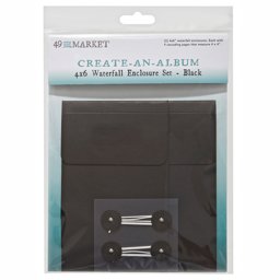 Zeige Details für 49 And Market Create-An-Album Waterfall Enclosure Set 4"X6"-Black Bild von 49 And Market Create-An-Album Waterfall Enclosure Set 4"X6"-Black