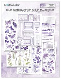 Zeige Details für Color Swatch: Lavender Rub-Ons 6"X8"-6 Sheets Bild von Color Swatch: Lavender Rub-Ons 6"X8"-6 Sheets
