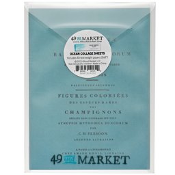 Zeige Details für 49 And Market Collage Sheets 6"X8" 40/Pkg-Color Swatch: Ocean Bild von 49 And Market Collage Sheets 6"X8" 40/Pkg-Color Swatch: Ocean