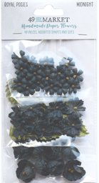 Zeige Details für 49 And Market Royal Posies Paper Flowers 49/Pkg-Midnight Bild von 49 And Market Royal Posies Paper Flowers 49/Pkg-Midnight