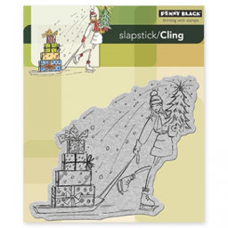 Zeige Details für Penny Black Cling Stamp DASHING THROUGH SNOW Bild von Penny Black Cling Stamp DASHING THROUGH SNOW