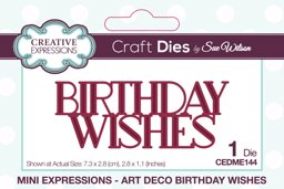 Bild von Creative Expressions Craft Dies By Sue Wilson-Birthday Wishes - Mini Expressions Art D