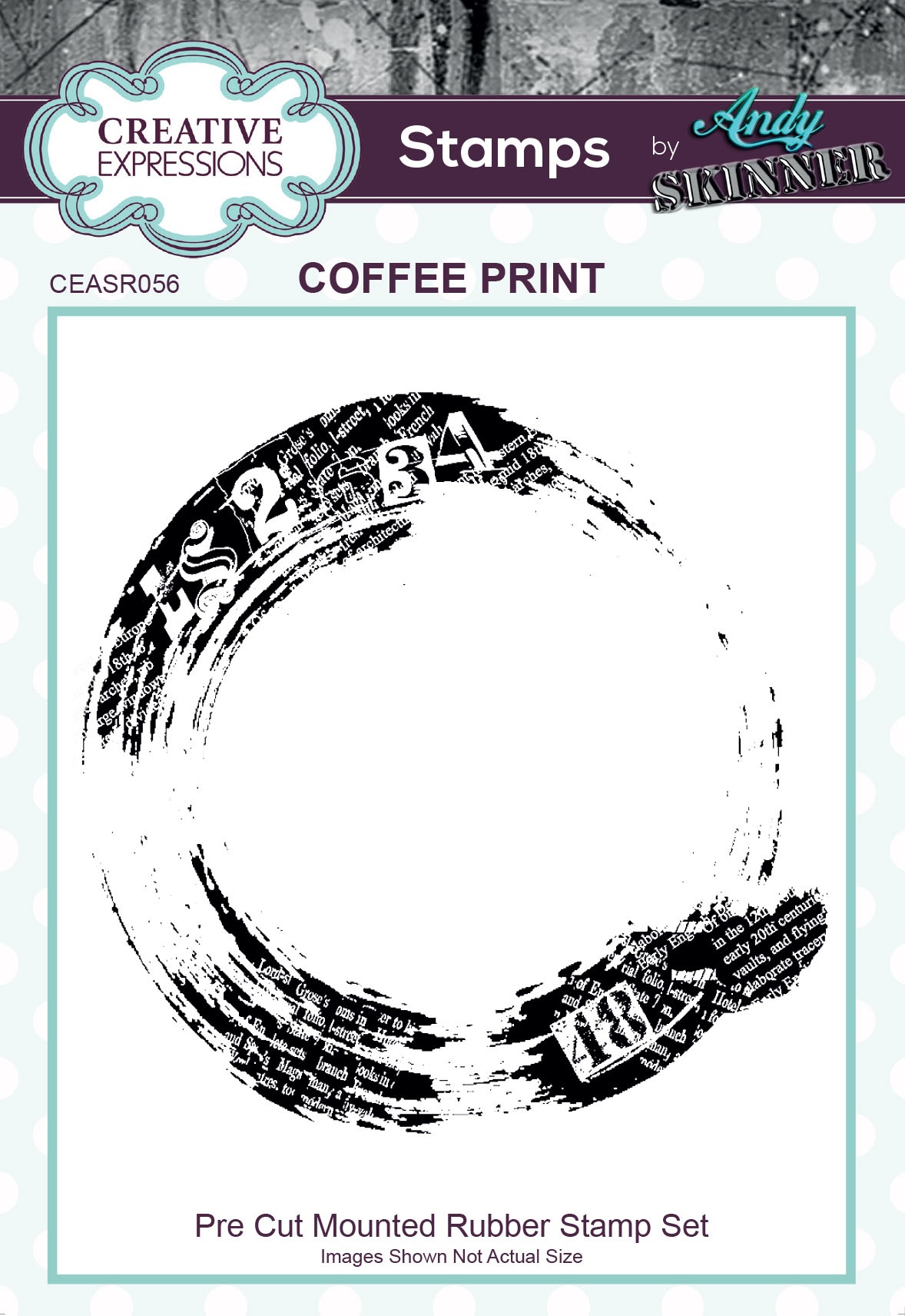 Bild von Creative Expressions 2.9"X2.9" Rubber Stamp By Andy Skinner-Coffee Print