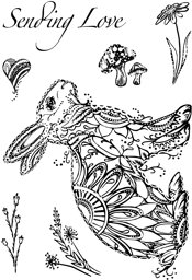 Bild von Creative Expressions Designer Boutique Clear Stamp 6"X4"-Doodle Bunny