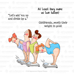 Zeige Details für Art Impressions Clear Stamps Girlfriends The Weigh In Bild von Art Impressions Clear Stamps Girlfriends The Weigh In