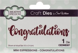 Bild von Creative Expressions Craft Dies By Sue Wilson-Mini Expressions-Congratulations