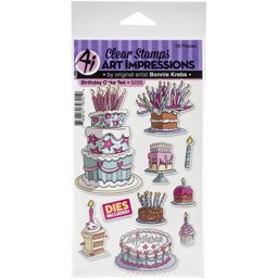 Bild von Art Impressions Basics Clear Stamp & Die Set-Birthday Cake