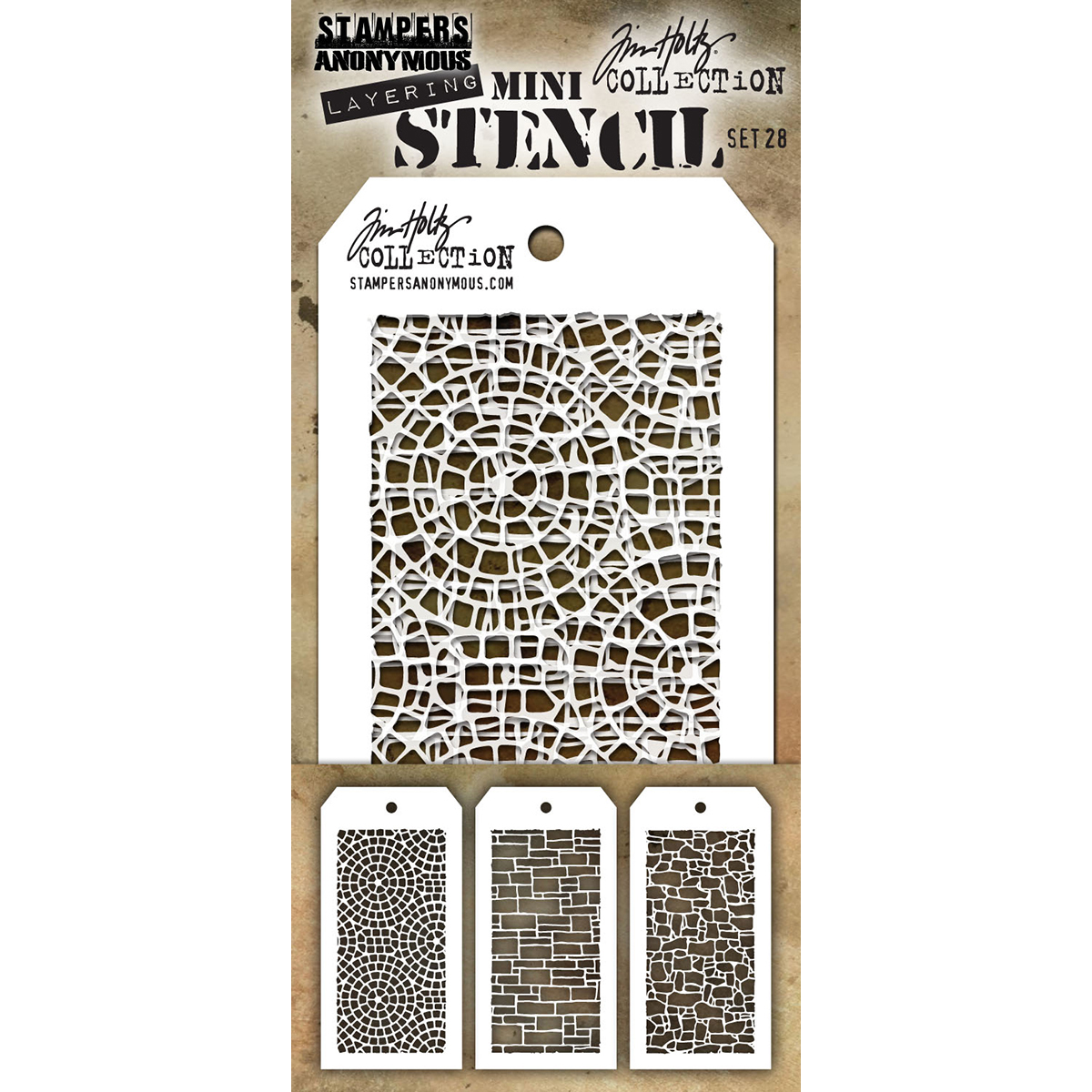 Bild von Tim Holtz Mini Layered Stencil Set 3/Pkg-Set #28