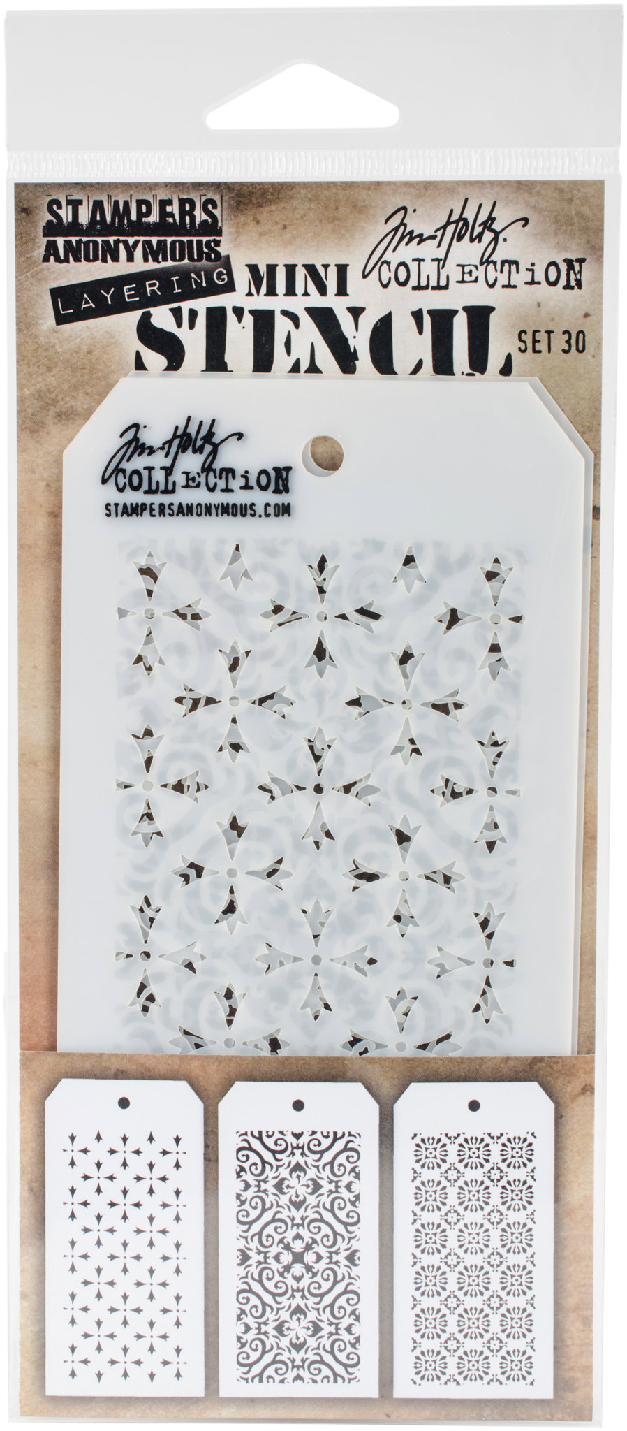 Bild von Tim Holtz Mini Layered Stencil Set 3/Pkg-Set #30