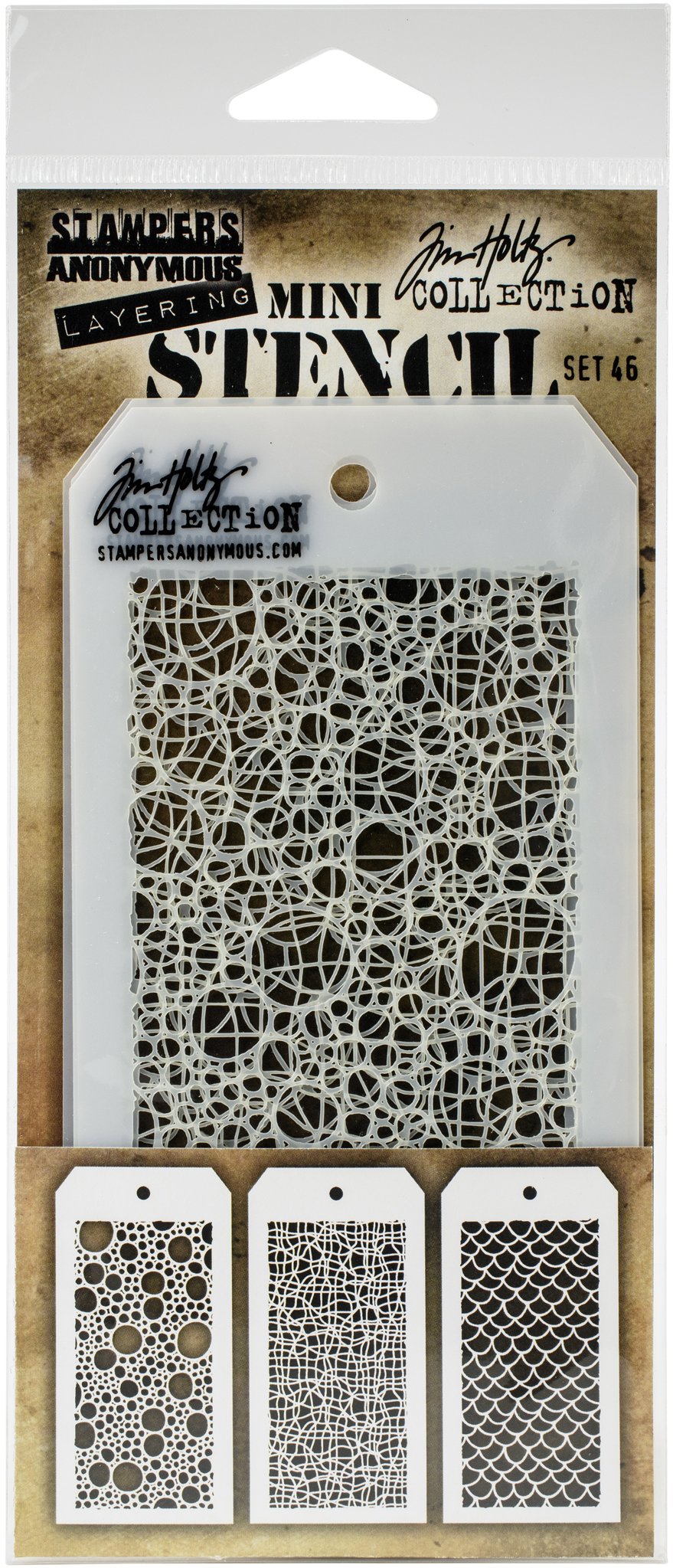 Bild von Tim Holtz Mini Layered Stencil Set 3/Pkg-Set #46