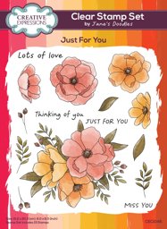 Bild von Creative Expressions Jane's Doodles Clear Stamp Set 6"X8"-Just For You