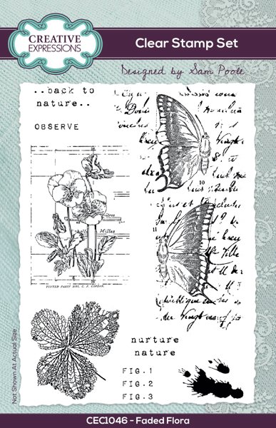 Bild von Creative Expressions Clear Stamp Set 4"X6"By Sam Poole-Faded Flora