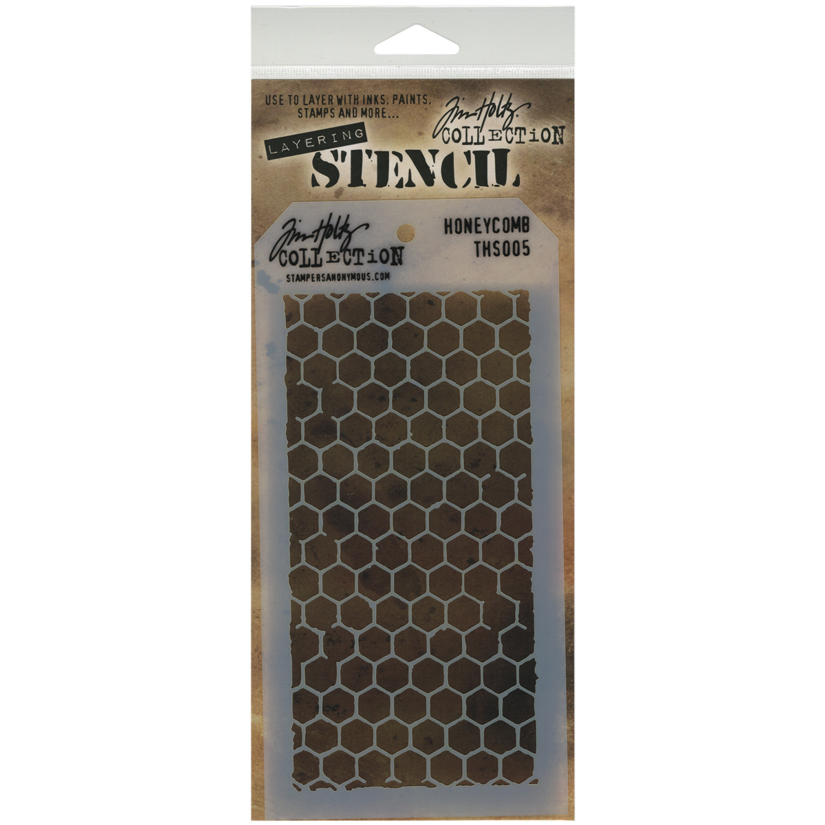 Bild von Tim Holtz Layered Stencil 4.125"X8.5"-Honeycomb