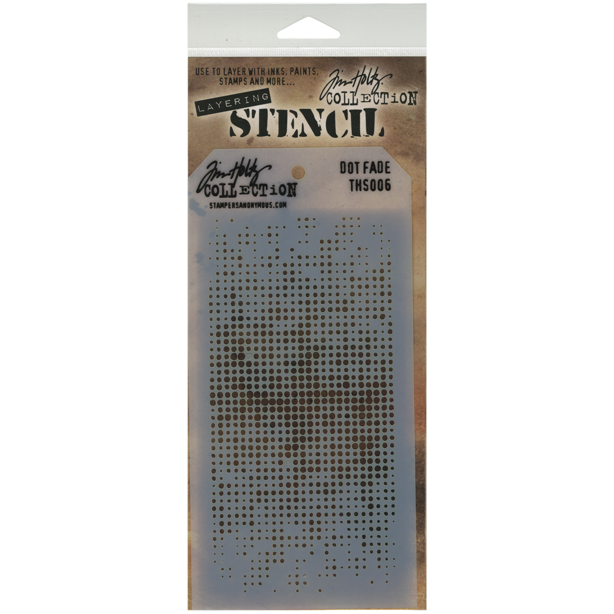 Bild von Tim Holtz Layered Stencil 4.125"X8.5"-Dot Fade